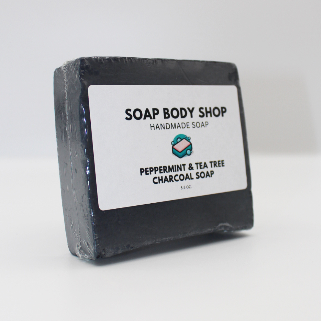 Peppermint & Tea Tree Charcoal Soap, 3.5 oz