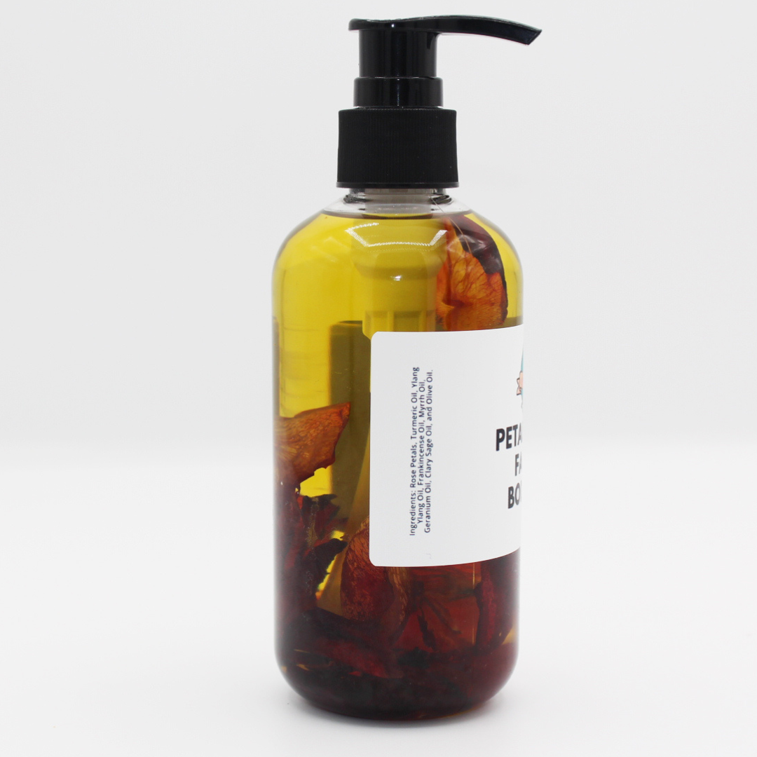 Turmeric Glowing Set β Shea Sugar Scrub, Rose Face + Body Oil, Turmeric & Honey Body Wash - 3 Piece