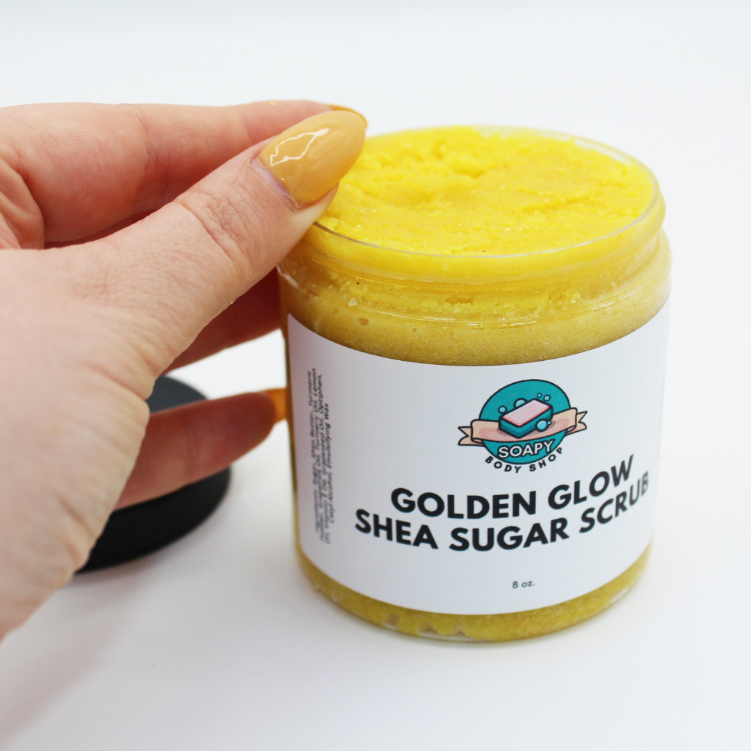 Turmeric Glowing Set β Shea Sugar Scrub, Rose Face + Body Oil, Turmeric & Honey Body Wash - 3 Piece