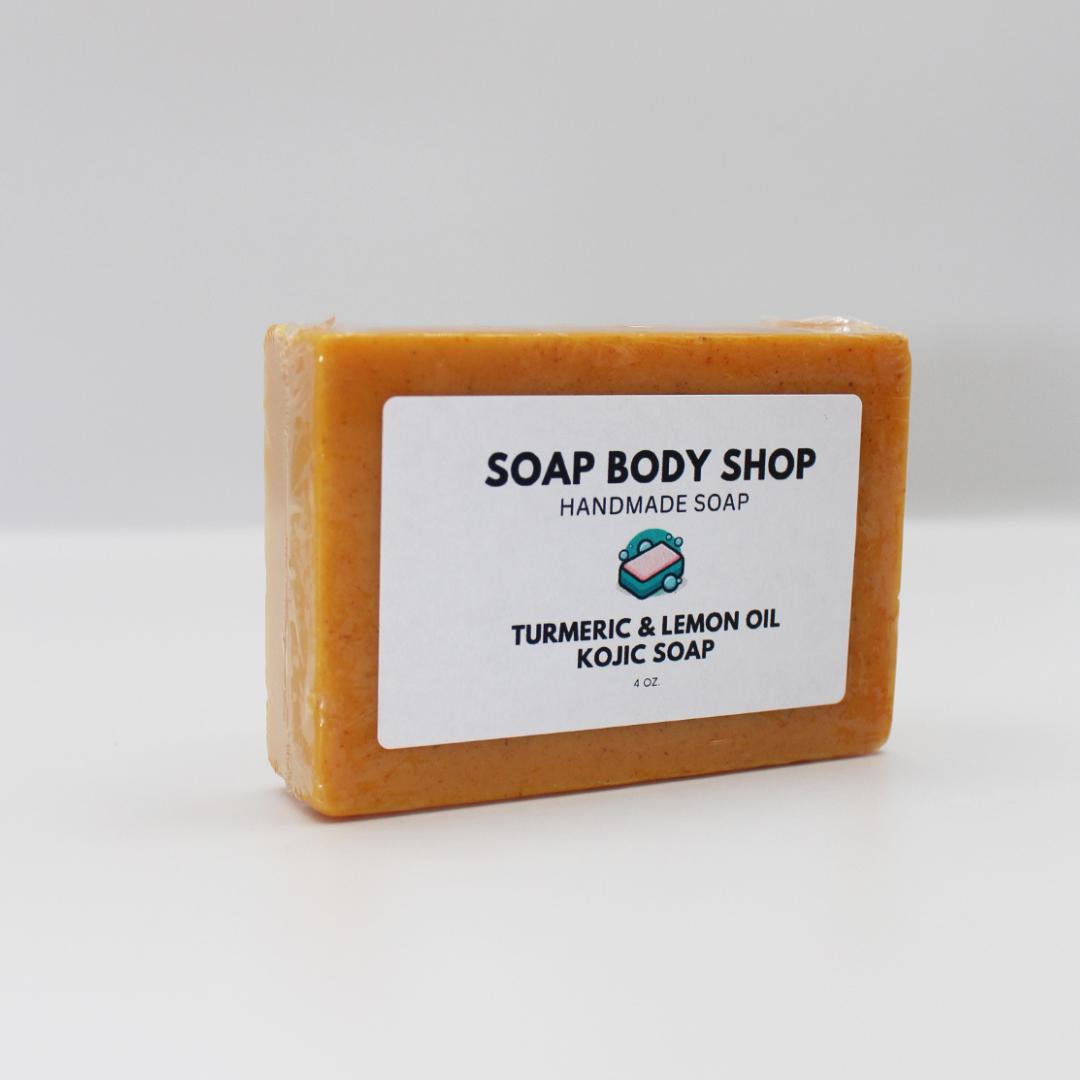 Lavender & Chamomile, Charcoal & Tea Tree, Turmeric & Lemon Kojic Acid– 3 Piece Handmade Soap Set, Essential Oils, Goat’s Milk Soap, 4 oz