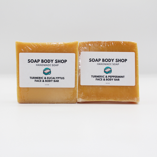 Turmeric & Eucalyptus, Turmeric & Peppermint – 2 Piece, Gentle Formula, No Kojic Acid 3.5 oz