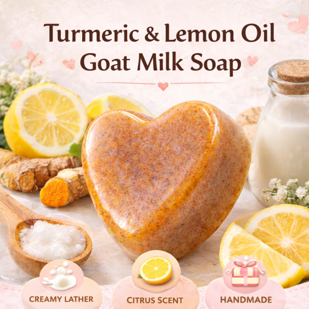 Heart-Shaped Turmeric Soap - 4 oz