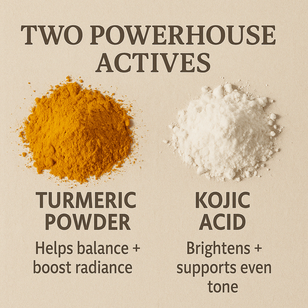 Turmeric Glowing 3 - Piece Turmeric Soap Set, Shea Sugar Scrub & Face + Whipped Butter