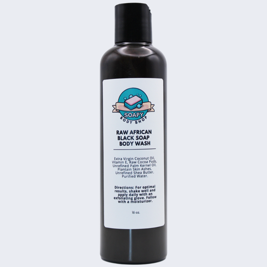 Raw African Black Soap Body Wash - 8oz