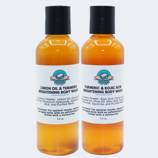 Turmeric Duo Set: Turmeric & Kojic + Lemon Oil & Turmeric (No Kojic) - 3oz Each