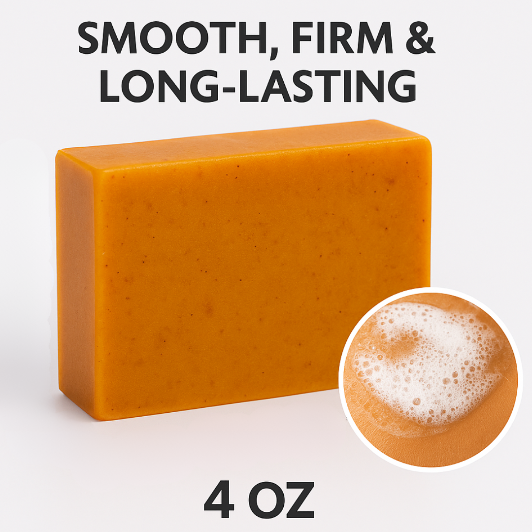 Turmeric Glowing 3 - Piece Turmeric Soap Set, Shea Sugar Scrub & Face + Whipped Butter