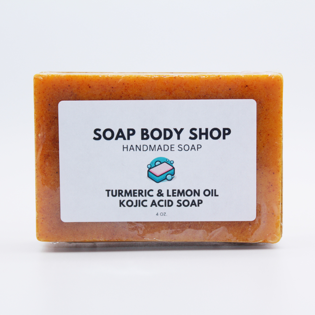 Turmeric & Lemon Oil Kojic Acid Brightening Soap Bar - 4 oz