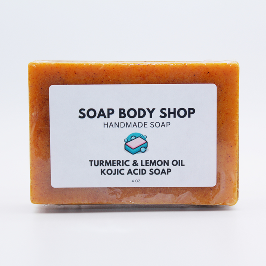 Turmeric & Lemon Oil Kojic Acid Brightening Soap Bar - 4 oz