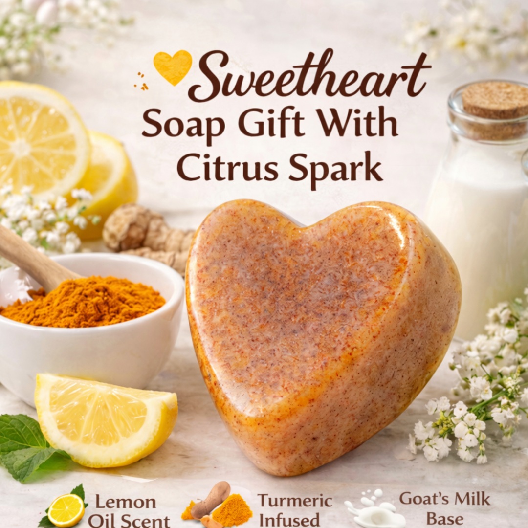 Heart-Shaped Turmeric Soap - 4 oz
