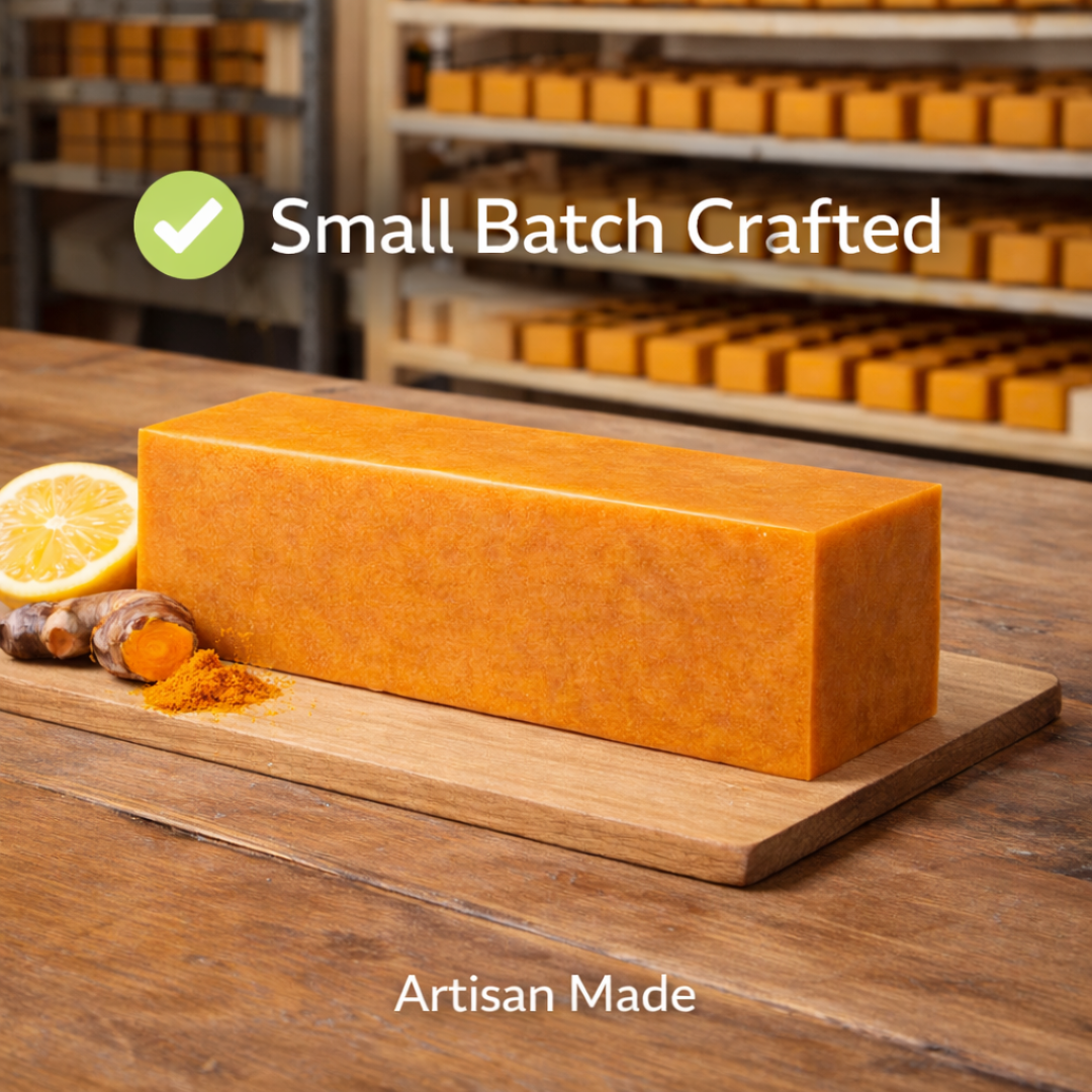 Turmeric & Lemon Essential Oil Kojic Soap Loaf - 3 LB (Uncut)