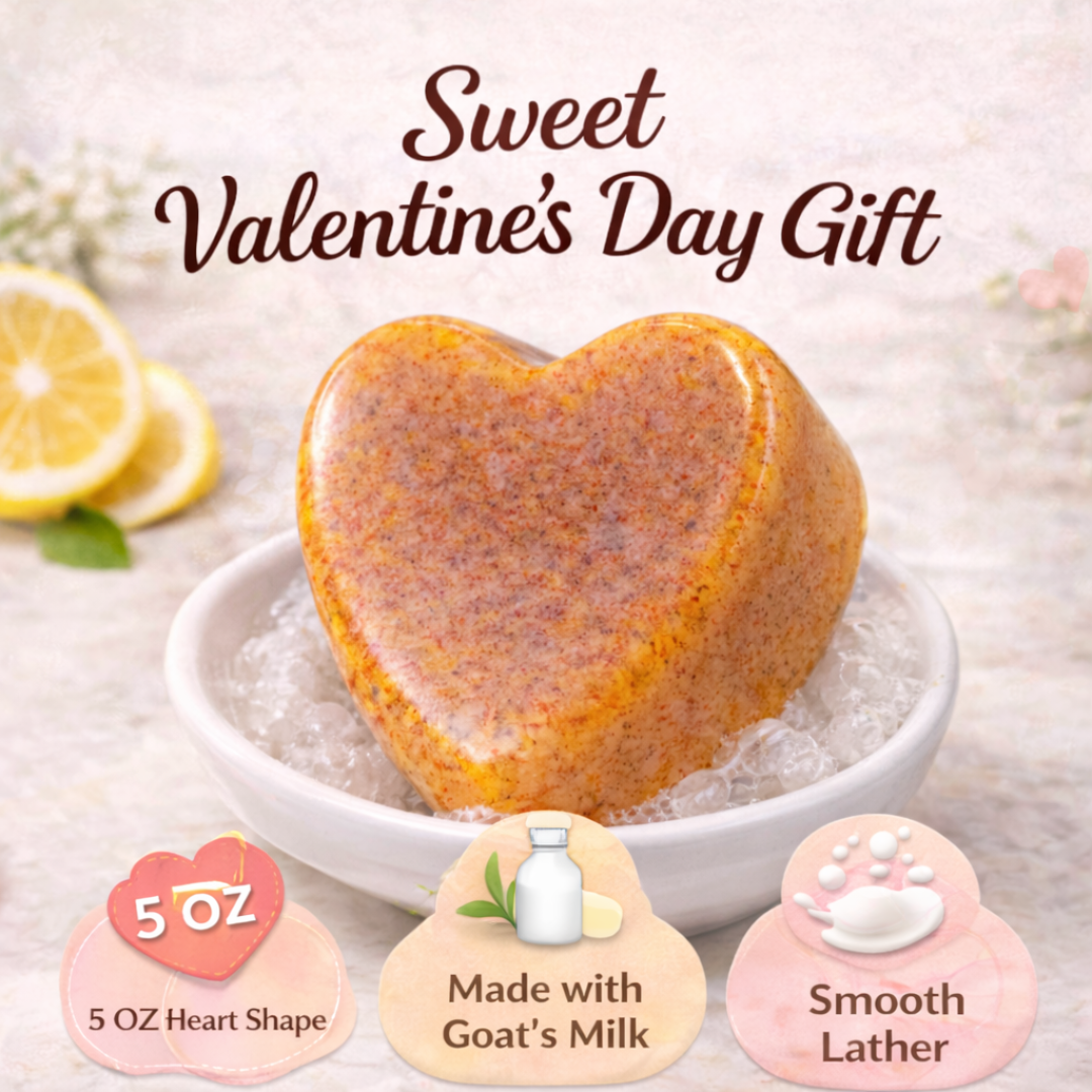 Heart-Shaped Turmeric Soap - 4 oz