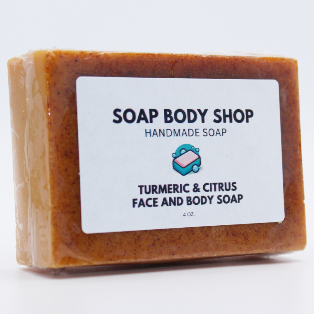 Turmeric & Citrus Brightening Soap Bar, 7 Essential Oils Blend - 4 oz