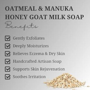 Oatmeal & Honey Goat Milk Soap Bar - 4 oz