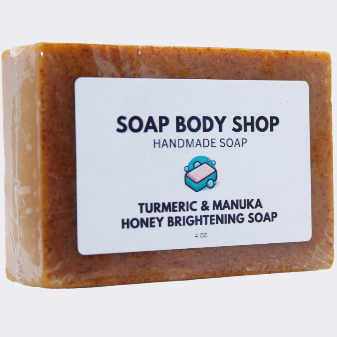 5-Piece Turmeric & Honey, Body Wash + Soap Bar Set - 8oz Body Wash, 4oz Soap