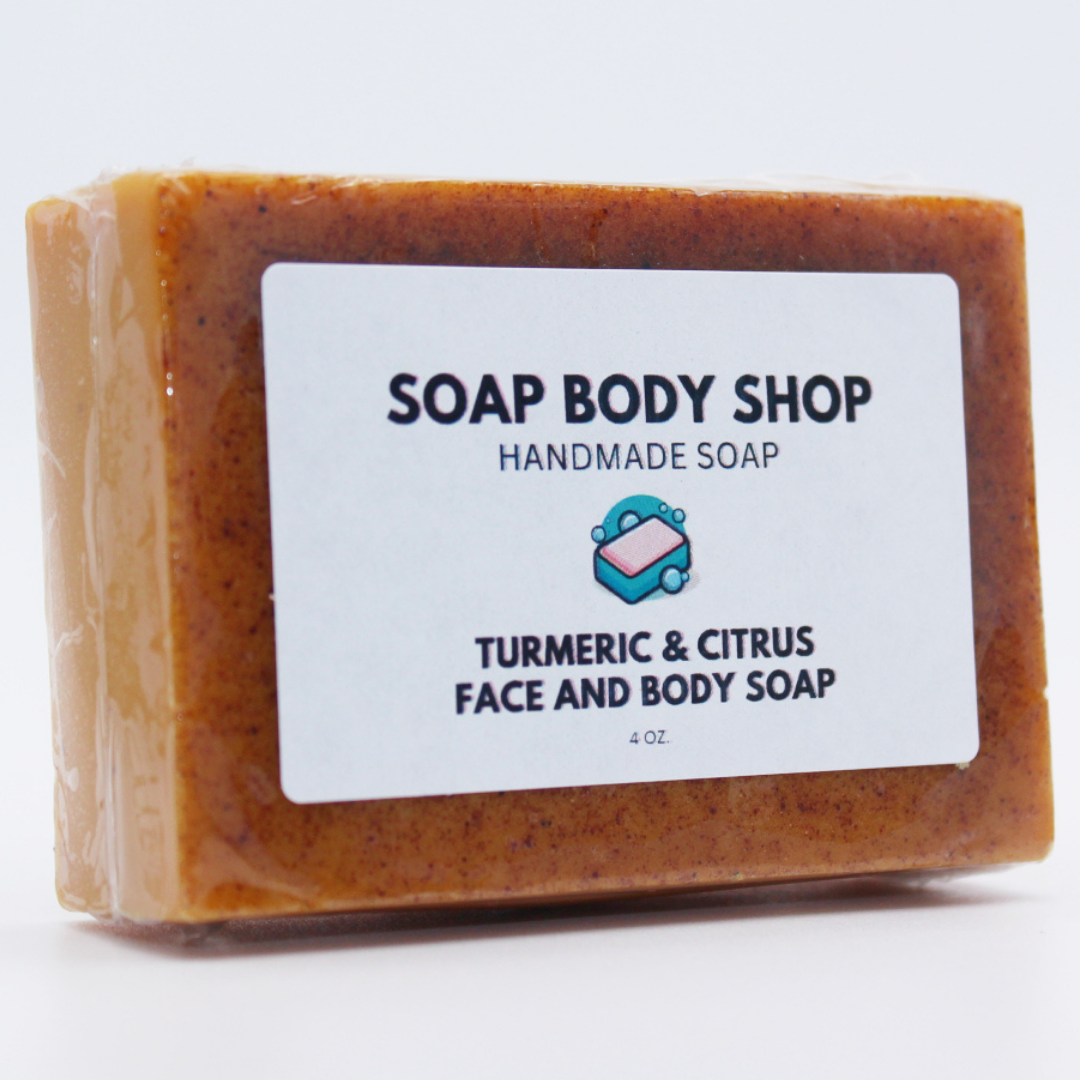 5-Piece Turmeric & Citrus, Body Wash + Soap Bar Set - 8oz Body Wash, 4oz Soap